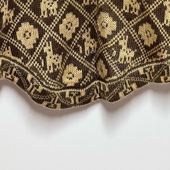 NWOT Peruvian Alpaca Hooded Pullover Tunic Sweater Beige Brown Womens Sz S - Picture 4 of 6